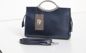 Diva's Bag  trendy handtas-Italiaans-  leder - Hilary - blauw