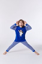 Woody pyjama jongens - ijsbeer - blauw - 212-1-PLC-V/852 - maat 104