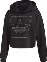 adidas Originals Crop Hoodie Sweatshirt Vrouwen Zwarte 36