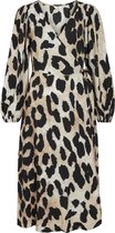 Object Leonora L/s Wrap Midi Dress Jurken Dames - Rok - Jurk - Leopard - Maat 34