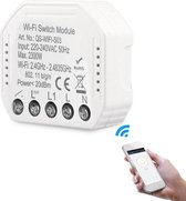 DrPhone SWS1 - Smart Wifi - Schakelaar - 50HZ -  Voice Control Met Alexa / Google Home - Smart life app - Wit