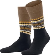 Burlington Sokken Rough Fair Isle Heren 21952 - Blauw 6375 dark navy Heren - 40-46