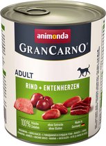 Animonda Grancarno - Adult Rund + eendenhart 6 x 800 gr ( Honden natvoer )