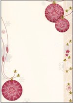 Siegel Kerstmotief Papier - Design Papier - Goud Embossing - A4 - 90 g - 25 Stuk