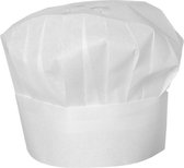Veluw Koksmuts Papier - Witte Koksmuts Volwassenen - Geschikt voor alle maten - Ø60x(H)23cm ( 10 Stuks )