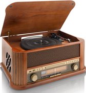 Classic Phono TCD-2500 - Platine vinyle avec radio et lecteur CD - Bois