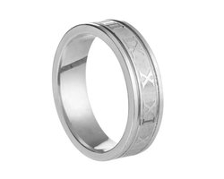 Roman Ring | Zilverkleurig | Ringen Mannen | 21mm | Ring Heren | Cadeau voor Man | Mannen Cadeautjes |