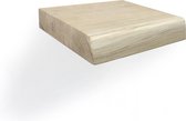 Zwevende wandplank 20 x 20 cm eiken boomstam - Wandplank - Wandplank hout - Fotoplank