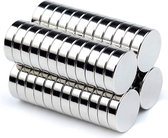Knoopmagneten rond 12 x 2mm - Magneten Neodymium - Vernikkeld - 50 stuks