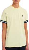 Fred Perry T-shirt - Mannen - geel - navy