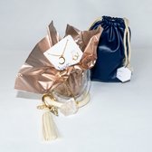 BAXIC - Geschenkset - Vrouwen - Maanketting - Maanring - Theezeef kristal - Sleutelhanger - Cadeau 6-delige set - verjaardag - Ontspannen - Mamadag - Mama - Dochter - thee ei met b