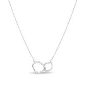 Xoo - Ketting - Twee cirkels - Zilver - 925 Zilver