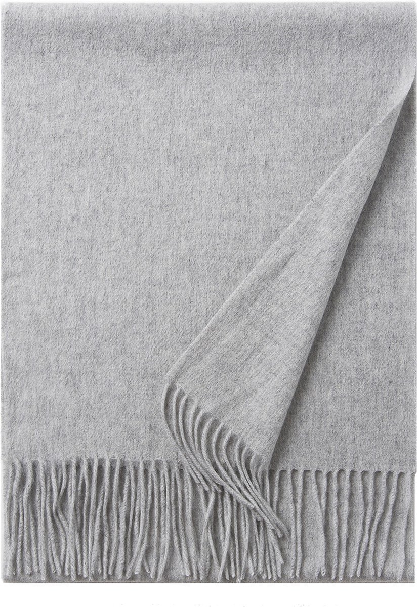 Hommard fijn geweven Lambswool scarf, lamswol, Sjaal, heren, dames, unisex Silver Grey, Zilver Grijs, Uni