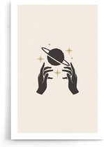 Walljar - Lunar Hands - Muurdecoratie - Poster