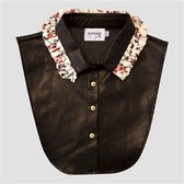 COLLAR LEATHER RUFFLE FLOWER L/XL - LAST STOCK AVAILEBLE