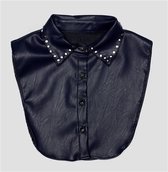 COLLAR LEATHER BLUE - L/XL