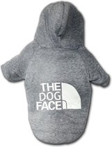 The Dog Face Hoodie - Hondentrui Maat XXL - Grijs - Hondenkleding - Gewicht Hond 5 tot 7 KG