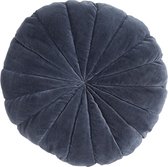 Hoyz | Flower Mattress Mood Indigo | 40CM Diameter | Sierkussen Voor Woonkamer Of Slaapkamer | Rond Sierkussen