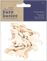 Papermania Bare Basics Wooden Shapes T Rex (12pcs) (PMA 174564)
