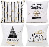 Kussenslopen - Kerstmis - Kussenhoezen -  4 stuks - Kerst thema - Kerstdecoratie - 45x45xm