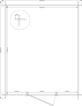 Blokhut plat dak 250 x 300cm