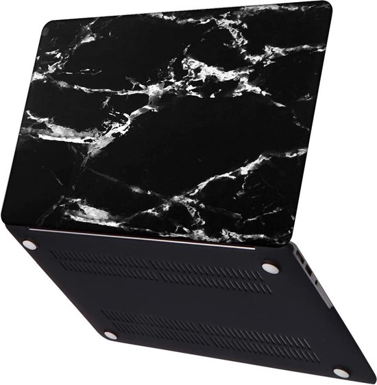 MacBook Air 13 pouces Hardcase Shock Proof Cover Hardcover Case A1369 Cover - Marbre Noir/ White