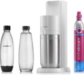 SodaStream DUO - blanc - Incl. Cylindre gazéifié à connexion Quick - Avec des bouteilles en verre et en plastique réutilisables