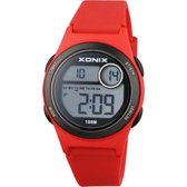Xonix BAQ-005 - Horloge - Kinderen - Digitaal - Siliconen - Waterdicht - Rood