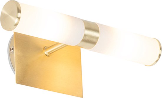 QAZQA bath - Moderne Wandlamp Up Down voor binnen voor badkamer - 2 lichts - D 115 mm - Goud/messing -