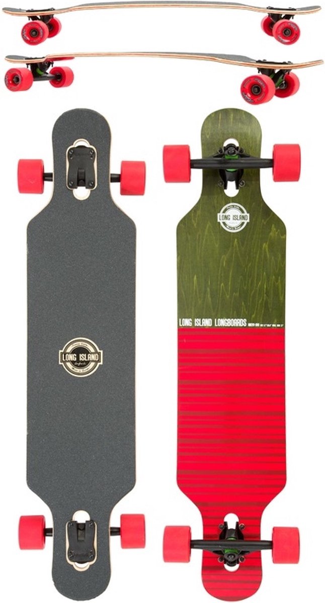 Long Island Duo Twintip Longboard witte wielen