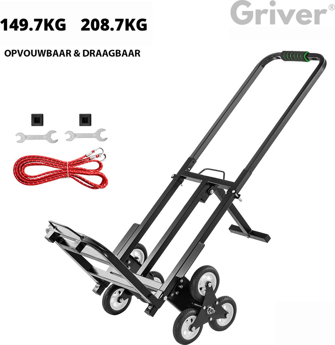 Diable professionnel Griver®, Pliable avec des accessoires  supplémentaires, Diable