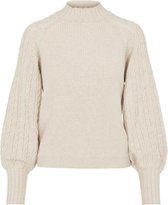Object Trui Objivy L/s Knit Pullover 117 23036950 Silver Gray/melange Dames Maat - L