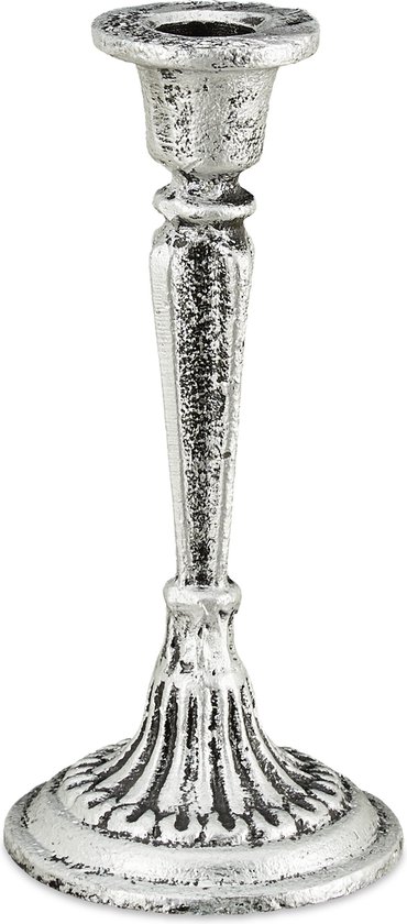 relaxdays bougeoir antique - bougeoir - bougeoir - vintage - argent sans bougie