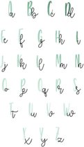 Poster - Kinderkamer Poster - A4 - Mint Zeegroen - Alfabet