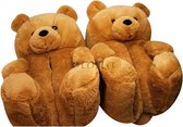 WiseGoods Luxe Teddybeer Warme Sloffen - Pantoffels - Pantoffel - Winter - Slippers - Cadeau - Huissokken - Dames - Heren - 40