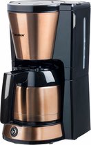 Bestron Koffiezetapparaat voor filterkoffie, Filterkoffiemachine met thermokan voor 8 kopjes, 900W, kleur: koper