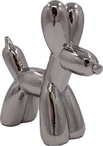 Ballon hond - Honden beeld - Balloon dog-  zilver - 19x7x19cm