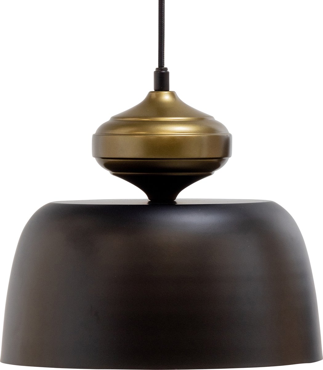 WOOOD Exclusive Linne Hanglamp - Metaal - Zwart - 34x31x31