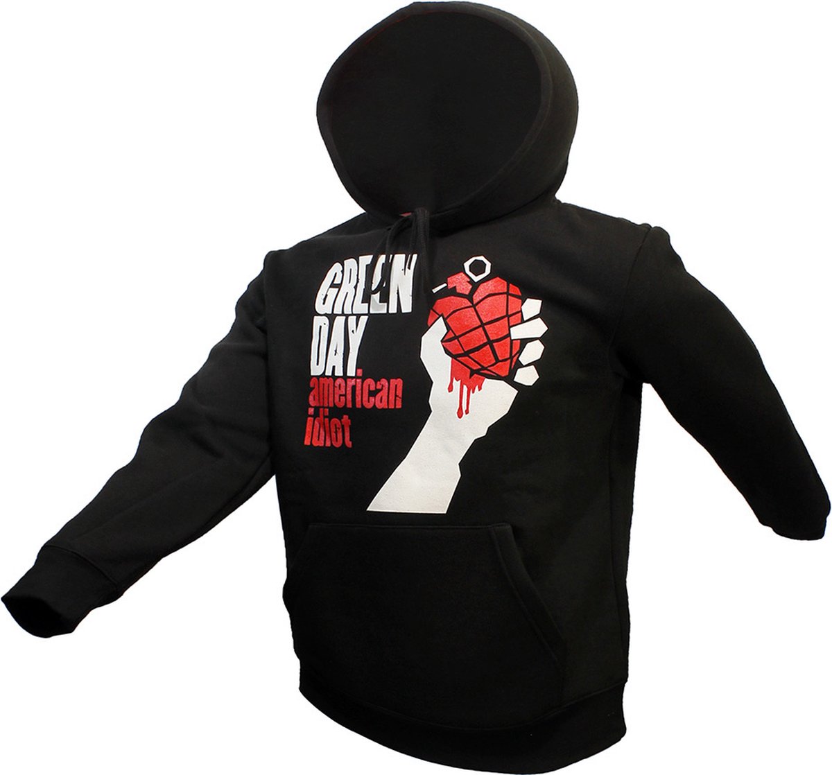 Green Day American Idiot Logo Hoodie Sweater Trui Zwart - Officiële Merchandise