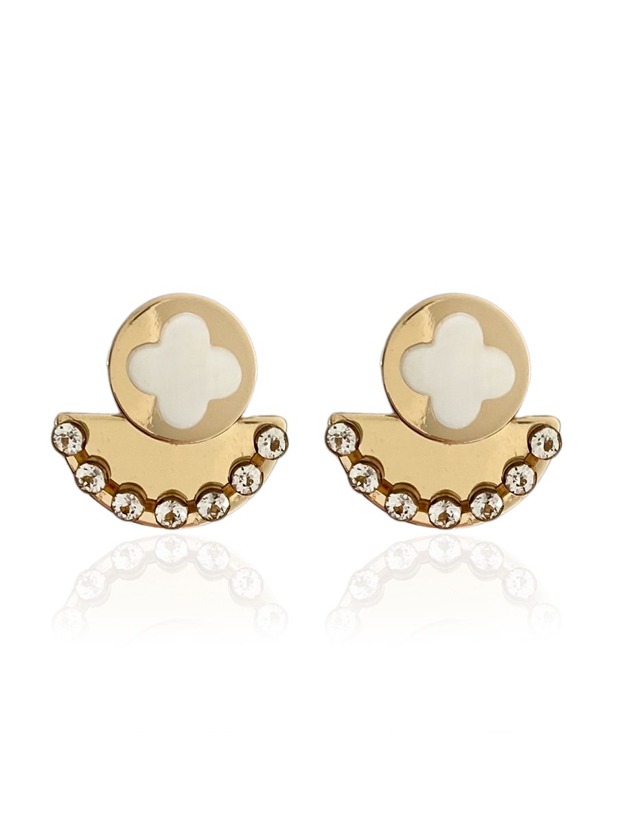 Zatthu Jewelry - N21AW328 - Goia bloem oorbellen goud