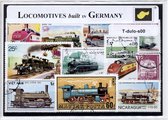 Locomotieven gebouwd in Duitsland – Luxe postzegel pakket (A6 formaat) : collectie van verschillende postzegels van Duitse locomotieven – kan als ansichtkaart in een A6 envelop - authentiek cadeau - kado - geschenk - kaart - treinen - transport