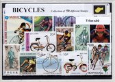Fietsen – Luxe postzegel pakket (A6 formaat) : collectie van 50 verschillende postzegels van fietsen – kan als ansichtkaart in een A6 envelop - authentiek cadeau - kado - geschenk