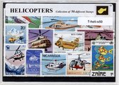 Helicopters – Luxe postzegel pakket (A6 formaat) : collectie van 50 verschillende postzegels van helicopters – kan als ansichtkaart in een A6 envelop - authentiek cadeau - kado - g