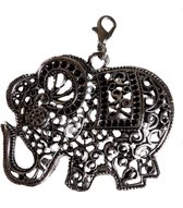 Sieraden maken, bedelolifant, hangerolifant, (bestaande uit olifant twee stuks hoogte 4 cm breedte 5 cm 13 gram ).