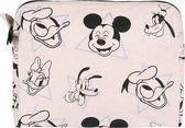 Mickey Mouse - katoenen cosmetica-tas in naturel ecru kleur