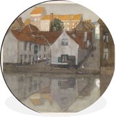 Achterbuurt à Gand - Peinture de George Hendrik Breitner Cercle mural aluminium ⌀ 140 cm