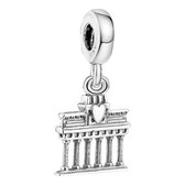 Tracelet - Zilveren bedels - Bedel Parthenon Athene Griekenland | 925 Sterling Zilver - Pandora compatible - Met 925 Zilver Certificaat - In Leuke cadeauverpakking - Valentijn tip