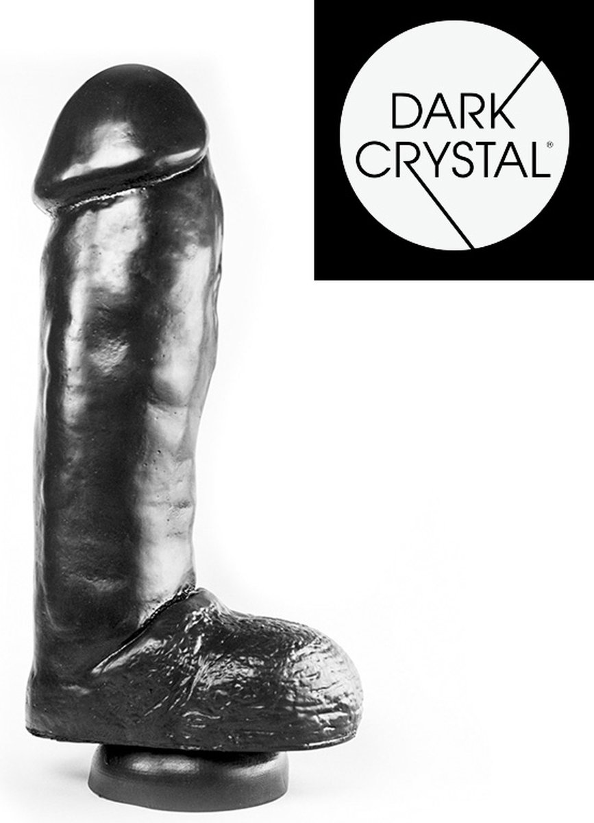 Goedkoopste Dark Crystal XXL Dildo met zuignap 29,5 x 7 cm - zwart