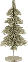 J-Line Kerstboom Deco Plastiek Bolletjes Glitter Licht Groen Large