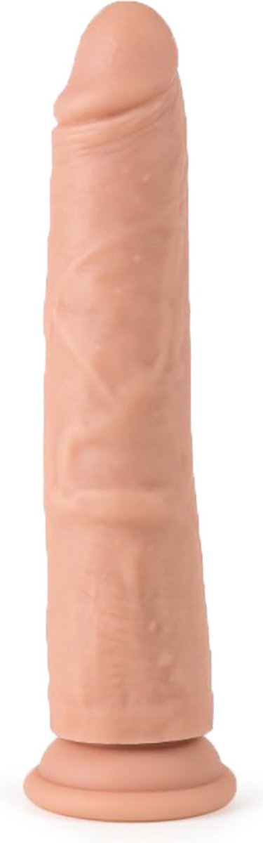 Goedkoopste Virgite roterende vibrerende dildo van 21 cm met afstandsbediening - beige